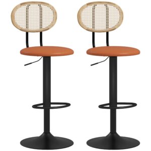 wohnli-moebel-suche-M25062554 Wohnli Möbelsuche - Tabourets de bar hauteur réglable bois revêtement synthétique marron