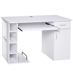 Wohnli Möbelsuche - Bureau informatique multi-rangements mdf blanc