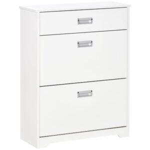 wohnli-moebel-suche-M25063666 Wohnli Möbelsuche - Weißer Schuhschrank mit 2 Klappschubladen