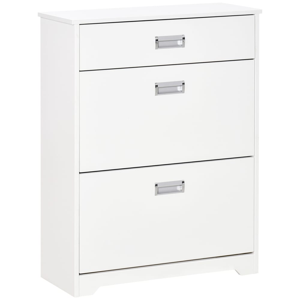 wohnli-moebel-suche-M25063666 Wohnli Möbelsuche - Weißer Schuhschrank mit 2 Klappschubladen