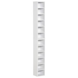 wohnli-moebel-suche-M25063814-1 2er-Set Säulenregal Weiß 21x88x19cm Holz Weiß Homcom Möbel Wohnzimmermöbel Bücherregale