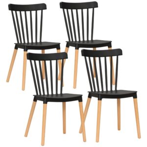 wohnli-moebel-suche-M25064453 Wohnli Möbelsuche - Schwarze Hochlehnene Esszimmerstühle aus Polypropylen