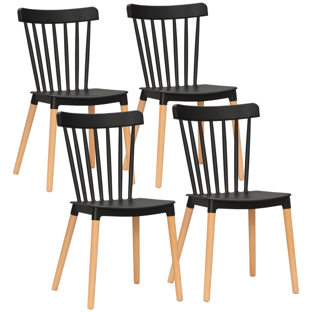 wohnli-moebel-suche-M25064453 Wohnli Möbelsuche - Schwarze Hochlehnene Esszimmerstühle aus Polypropylen