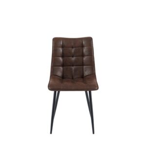 4er-Set Esszimmerstühle Lucille, Dunkelbraun 43x87x49cm Stoff Braun Benoa Möbel Esszimmermöbel Stühle