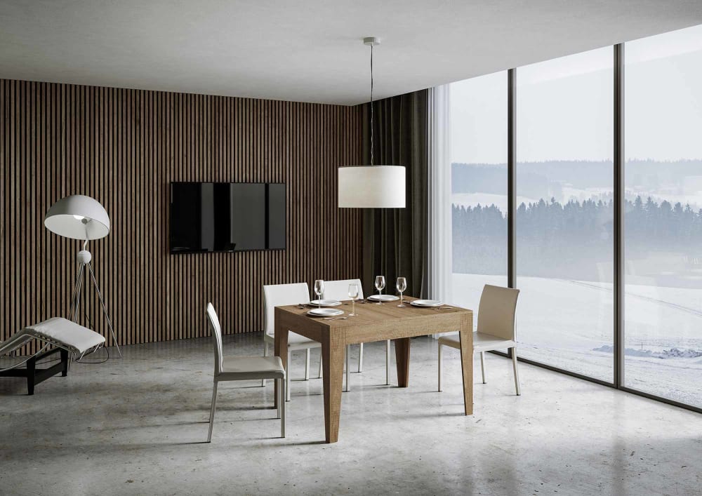 Ausziehtisch 90x120/180 cm in Holzoptik Eiche Natur 120x77x90cm Spanplatte Braun Itamoby Möbel Esszimmermöbel Esstische