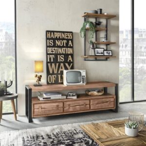 40x55x160cm Holz Braun SIT Möbel Möbel Wohnzimmermöbel TV-Möbel