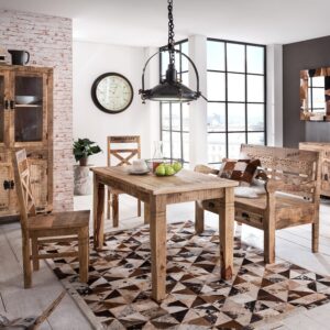 45x100x45cm Holz Braun SIT Möbel Möbel Esszimmermöbel Stühle