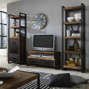 40x55x112cm Holz Braun SIT Möbel Möbel Wohnzimmermöbel TV-Möbel