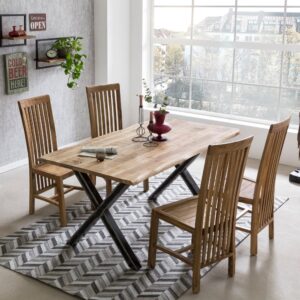 45x104x46cm Holz Braun SIT Möbel Möbel Esszimmermöbel Stühle