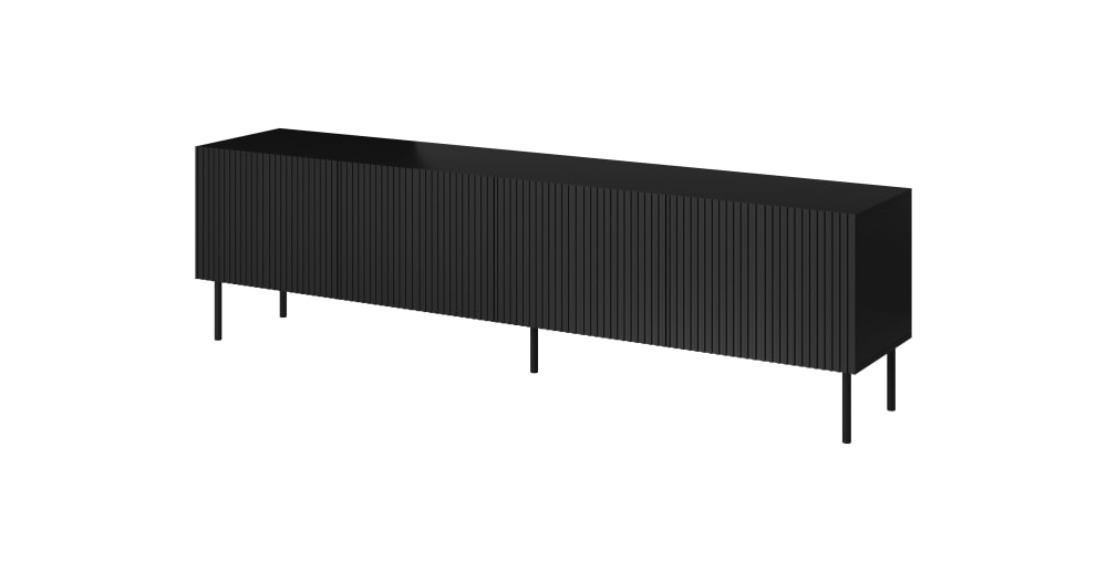 Wohnli Möbelsuche - 4-türiger TV-Schrank mit Metallfuß 200x52 cm