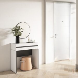 wohnli-moebel-suche-M25067931-1 Eingangs-Konsole Holzeffekt 70x35x75cm Weiß 70x75x35cm Spanplatte Weiß Skraut home Möbel Flurmöbel Dielenbänke