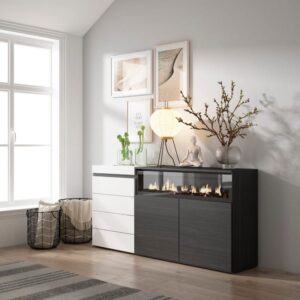 157x75x35cm Spanplatte Weiß Skraut home Möbel Schlafzimmermöbel Kommoden