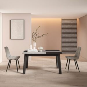 wohnli-moebel-suche-M25067981-1 Esstisch Holzeffekt 140x90x75cm Zementgrau 140x75x90cm Spanplatte Grau Skraut home Möbel Esszimmermöbel Esstische