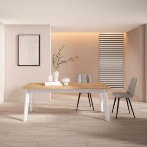 wohnli-moebel-suche-M25067993-1 Esstisch Holzeffekt 194x90x75cm Eiche 194x75x90cm Spanplatte Beige Skraut home Möbel Esszimmermöbel Esstische
