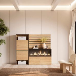 167x145x35cm Spanplatte Beige Skraut home Möbel Flurmöbel Schuhschränke