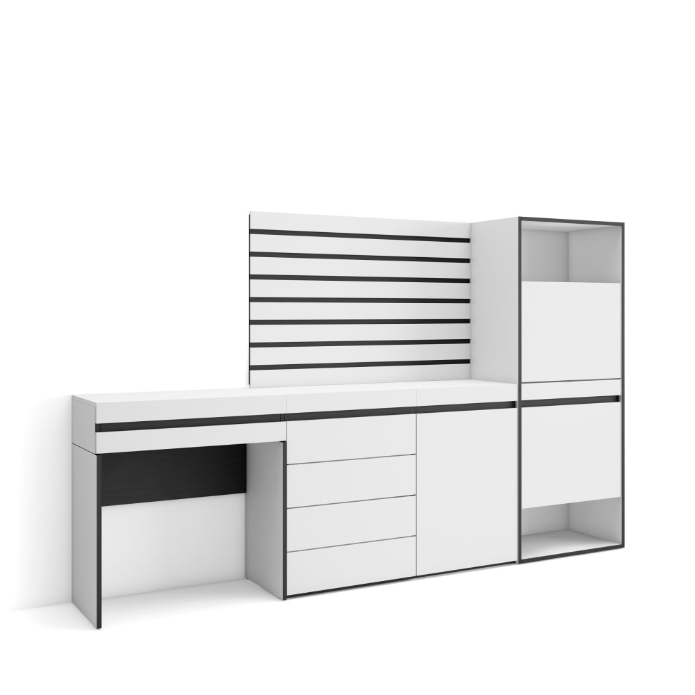 wohnli-moebel-suche-M25068025 Wohnli Möbelsuche - Schuhschrank Holzeffekt 237x35x145cm Weiß