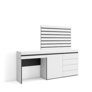 wohnli-moebel-suche-M25068040 Wohnli Möbelsuche - Schminktisch Holzeffekt 177x35x145cm Weiß