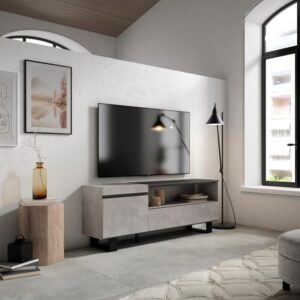 150x57x35cm Spanplatte Grau Skraut home Möbel Wohnzimmermöbel TV-Möbel