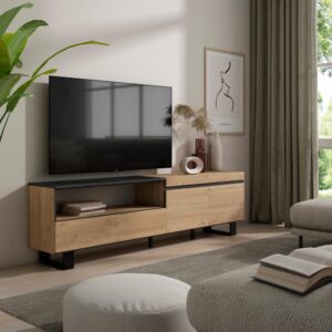 200x57x35cm Spanplatte Beige Skraut home Möbel Wohnzimmermöbel TV-Möbel