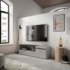 150x45x35cm Spanplatte Grau Skraut home Möbel Wohnzimmermöbel TV-Möbel