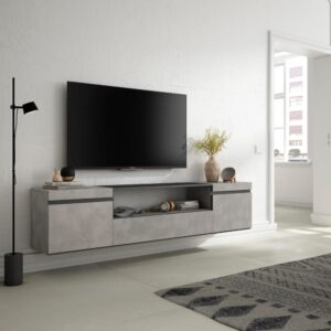 200x45x35cm Spanplatte Grau Skraut home Möbel Wohnzimmermöbel TV-Möbel