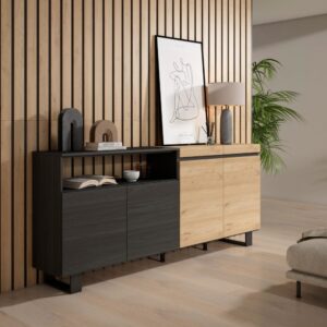 wohnli-moebel-suche-M25068177-1 200x87x35cm Spanplatte Beige Skraut home Möbel Esszimmermöbel Sideboards, Highboards & niedrige Anrichten