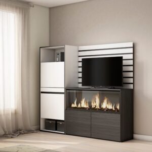 wohnli-moebel-suche-M25068194-1 Sideboard Holzeffekt Kamin mit Feuereffekt XXL 167x35x145cm Weiß 167x145x35cm Spanplatte Weiß Skraut home Möbel Esszimmermöbel Sideboards, Highboards & niedrige Anrichten