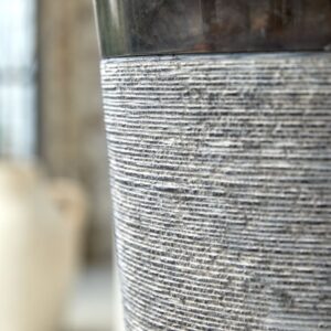 40x90x40cm Marmor Grau Tikamoon Möbel Badezimmermöbel Waschtische