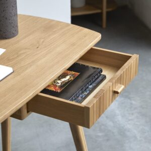 wohnli-moebel-suche-M25068262-1 Schreibtisch aus massiver Eiche 140x76x56cm Holz Beige Tikamoon Möbel Büromöbel Schreibtische