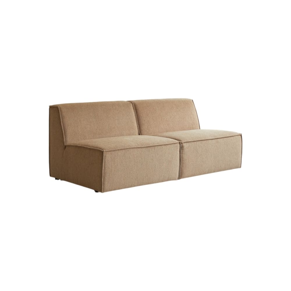 Wohnli Möbelsuche - Modulsofa aus camelfarbenem Stoff