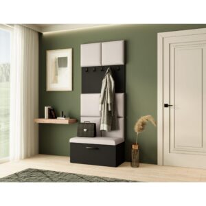 Schwarz+Beige
