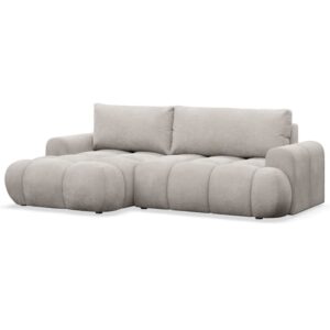 Wohnli Möbelsuche - Ecksofa mit Schlaffunktion und Bouclé-Bezug