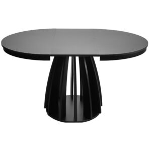 wohnli-moebel-suche-M25068959-1 Ausziehbarer Esstisch Schwarz 100–140x100 cm 100x75x100cm Spanplatte Schwarz Selsey Möbel Esszimmermöbel Esstische