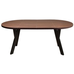 wohnli-moebel-suche-M25068978-1 Ausziehtisch Nussbaum-Optik/Schwarz 100–180x100 cm 100x77x100cm Spanplatte Braun Selsey Möbel Esszimmermöbel Esstische