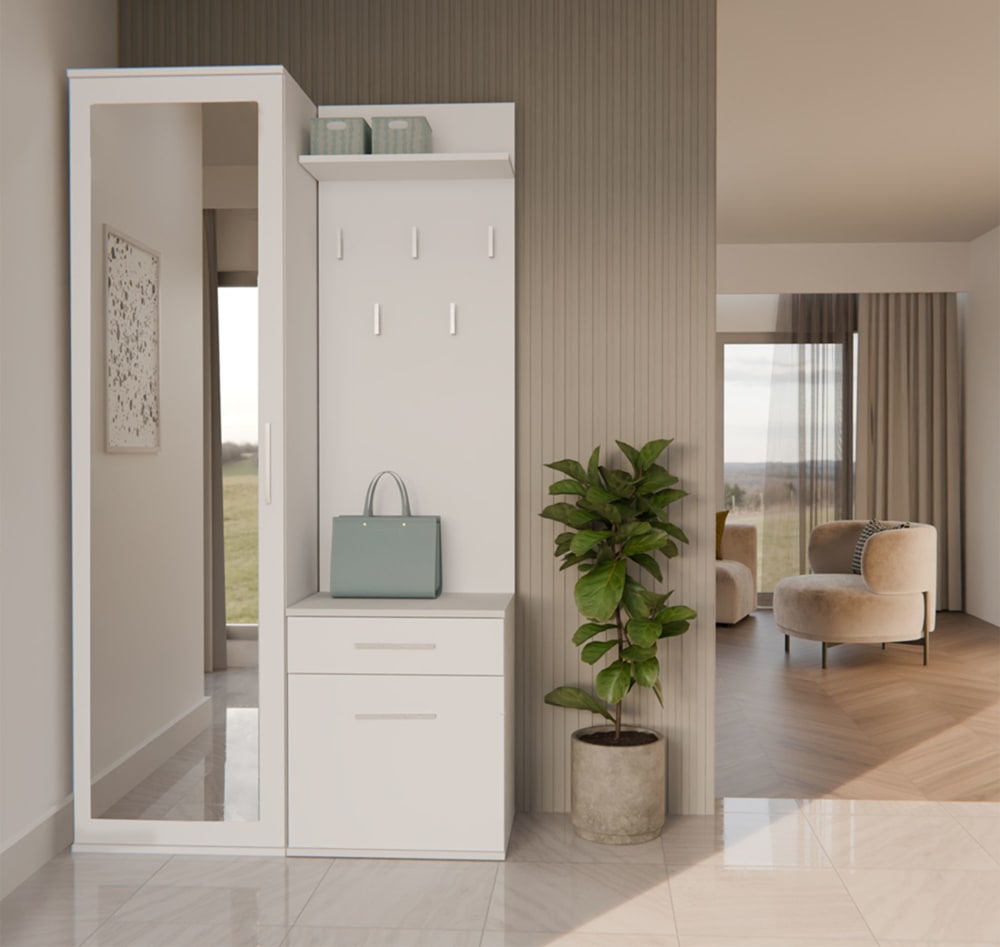 100x35x100cm Spanplatte Weiß Selsey Möbel Schlafzimmermöbel Schränke