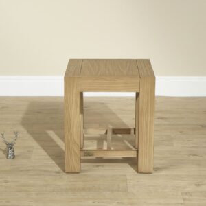 Moderner Hocker aus Massivholz Braun 41x46x41cm Holz Braun Robin des Bois Möbel Esszimmermöbel Stühle