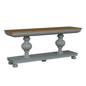 wohnli-moebel-suche-M25069288 Wohnli Möbelsuche - Grauer Konsolentisch im Shabby-Chic-Stil aus Holz. Grau