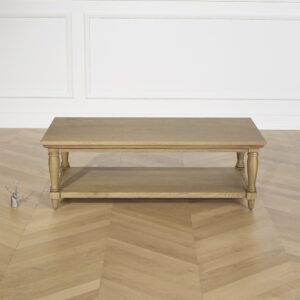 Rechteckiger Couchtisch aus Eiche Braun 117x39x58cm Holz Braun Robin des Bois Möbel Wohnzimmermöbel Couchtische