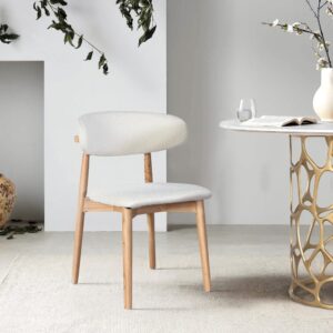 2er-Set Stühle aus Gummibaumholz. 56x79x50cm Holz Weiß GINER Y COLOMER Möbel Esszimmermöbel Stühle