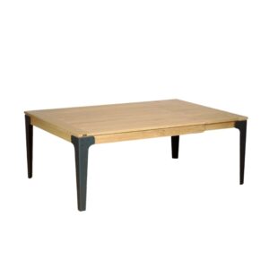 Wohnli Möbelsuche - Esszimmertisch für 8/10 Personen aus Holz und Metall. schwarz