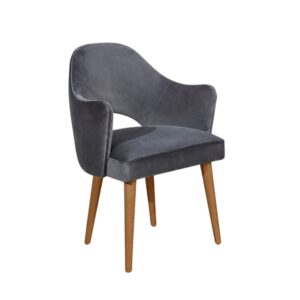 wohnli-moebel-suche-M25069891 Wohnli Möbelsuche - Tischstuhl aus Gummibaum und Samt Wolf Grey