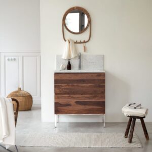 wohnli-moebel-suche-M25070172-1 Fliesenspiegel aus Premium-Terrazzo Moon 80 cm 80x25x2cm Marmor Beige Tikamoon Möbel Badezimmermöbel Waschtische