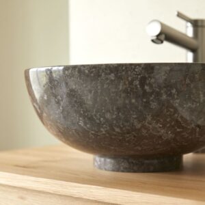 35x15x35cm Marmor Grau Tikamoon Möbel Badezimmermöbel Waschtische