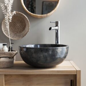 wohnli-moebel-suche-M25070207 Wohnli Möbelsuche - Waschbecken aus Marmor dark grey ∅ 40 cm