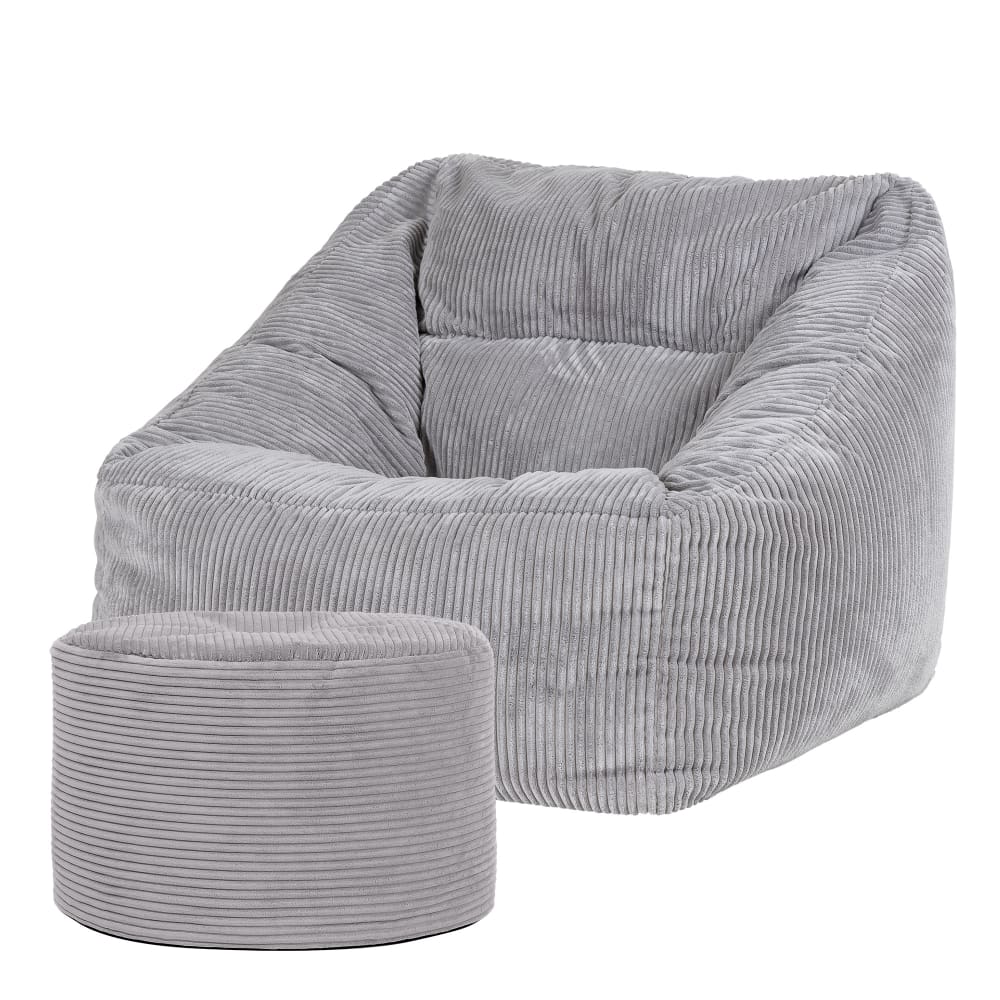 wohnli-moebel-suche-M25070679 Wohnli Möbelsuche - Sitzsack-Sessel + Fußhocker aus Cord