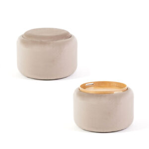 49x38x49cm Samt Beige Siediti Fuori e Dentro Sofas und Sessel Sessel, Poufs und Fußbänke Sitzsäcke