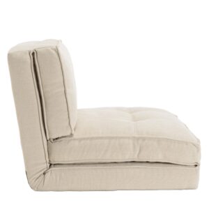 wohnli-moebel-suche-M25071613-1 Verwandelbarer Sessel 1-Sitzer ecru 74x64x87cm Stoff Beige MACABANE Sofas und Sessel Sofas Sitzbank und Polsterbank