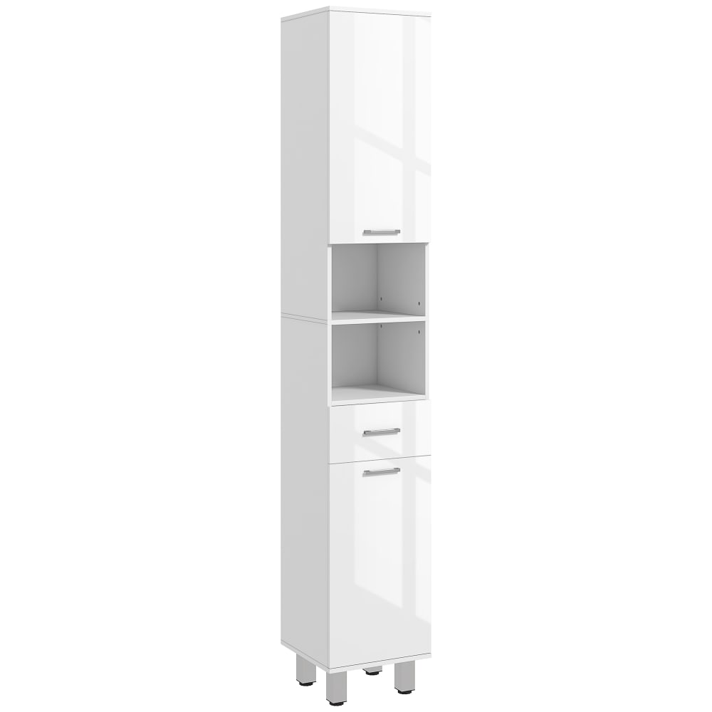 Wohnli Möbelsuche - Meuble colonne salle de bain étagères réglables blanc brillant
