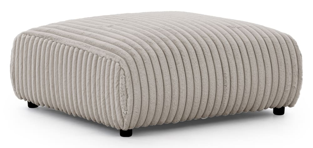 wohnli-moebel-suche-M25073851 Wohnli Möbelsuche - Hocker aus Hellgrau Plüschcord schöner Sitzkomfort