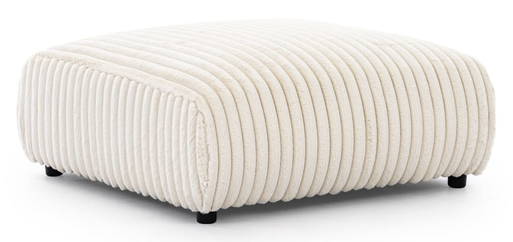 wohnli-moebel-suche-M25073856 Wohnli Möbelsuche - Hocker aus Hellbeige Plüschcord schöner Sitzkomfort